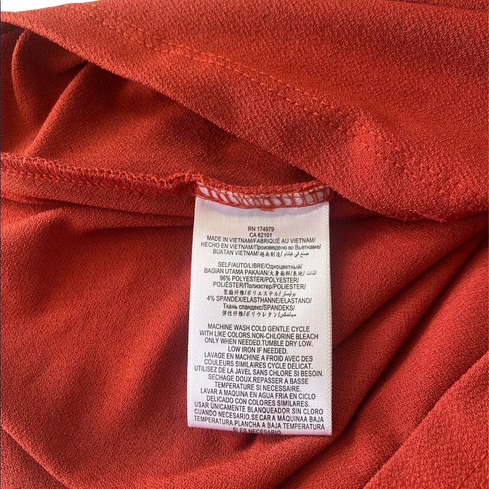 BCBGeneration Orange Waist Tie Romper